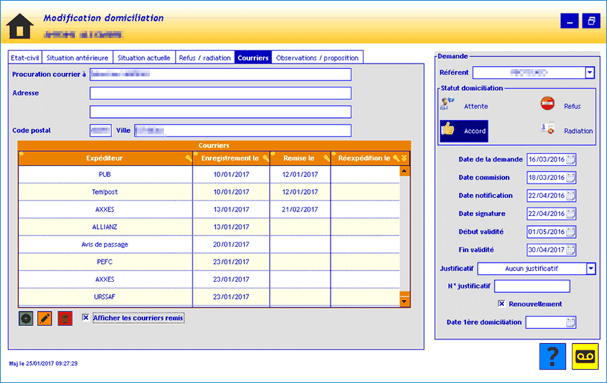 domiciliation gestion des courriers réception et remise